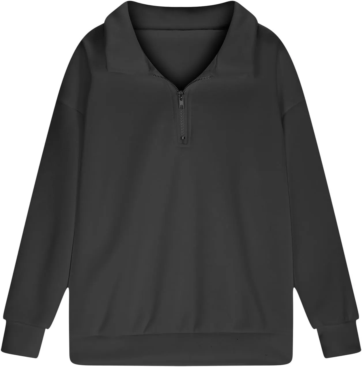 Sweatshirts for Girls Quarter Zip Pullover Long Sleeve Fleece Lined Tops Oversized Crewneck Sweatshirt Preppy Clothes