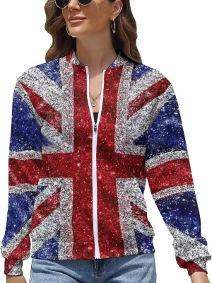 TAIZIYEAH Jacket for Women American Flag Hoodie Zip Up Tops Pullover Long Sleeve Sweatshirts Coat Soft Relaxed Oversized