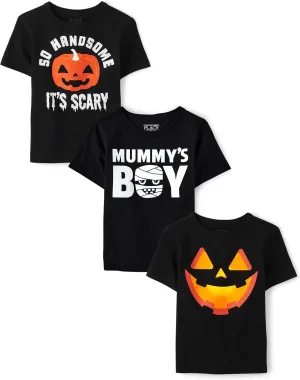 The Children's Place Baby Boys' and Toddler All Holidays Short Sleeve Graphic T-Shirts,multipacks