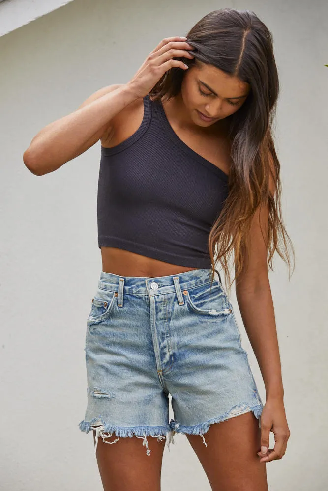 The Emery One Shoulder Ribbed Top