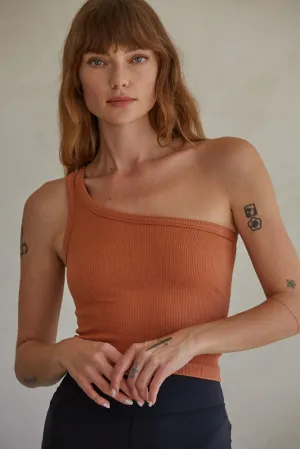 The Emery One Shoulder Ribbed Top