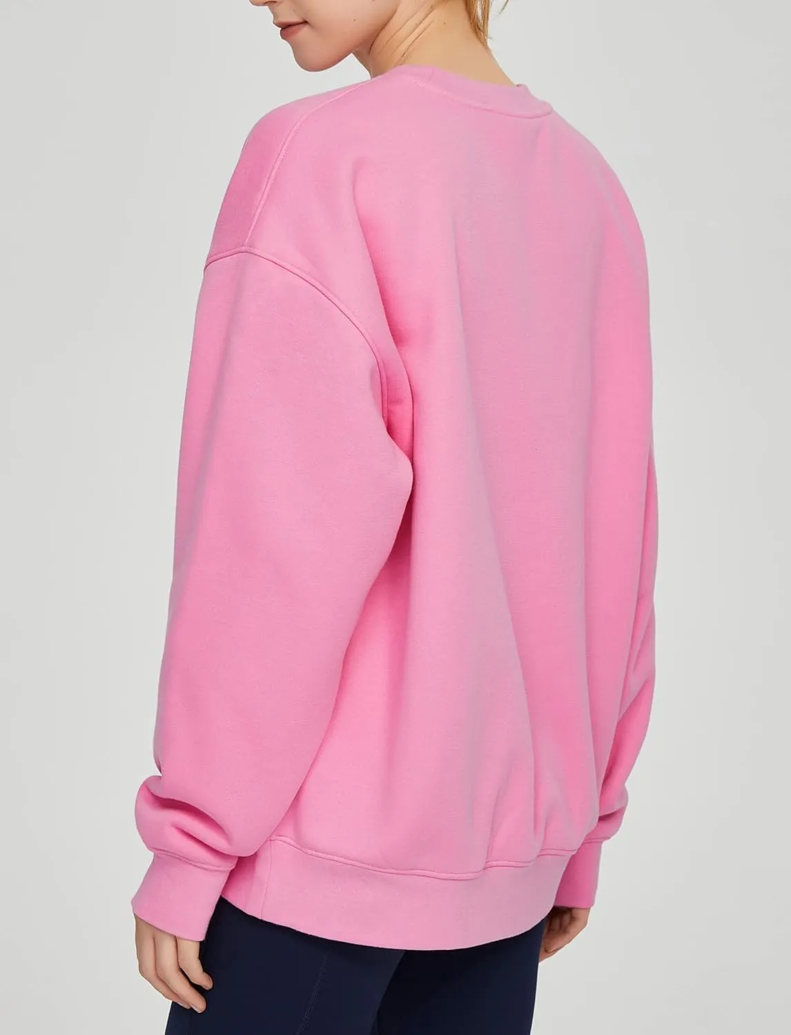 THE GYM PEOPLE Womens' Fleece Crewneck Loose fit Soft Oversized Pullover Sweatshirt