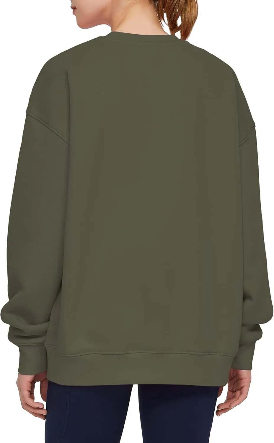 THE GYM PEOPLE Womens' Fleece Crewneck Loose fit Soft Oversized Pullover Sweatshirt
