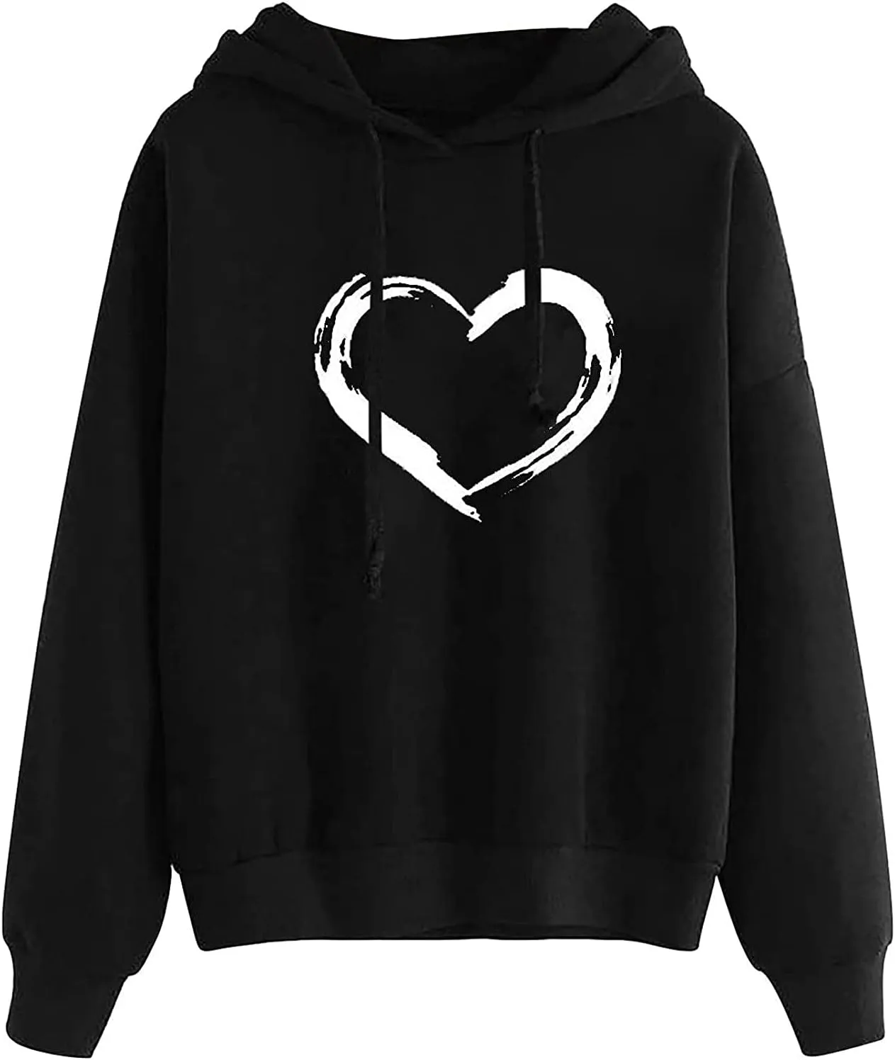 Tight Hoodies for Women Printing Long Sweatshirt Comfy Bright Heart Sleeve Color Hoodies Athletic Womens