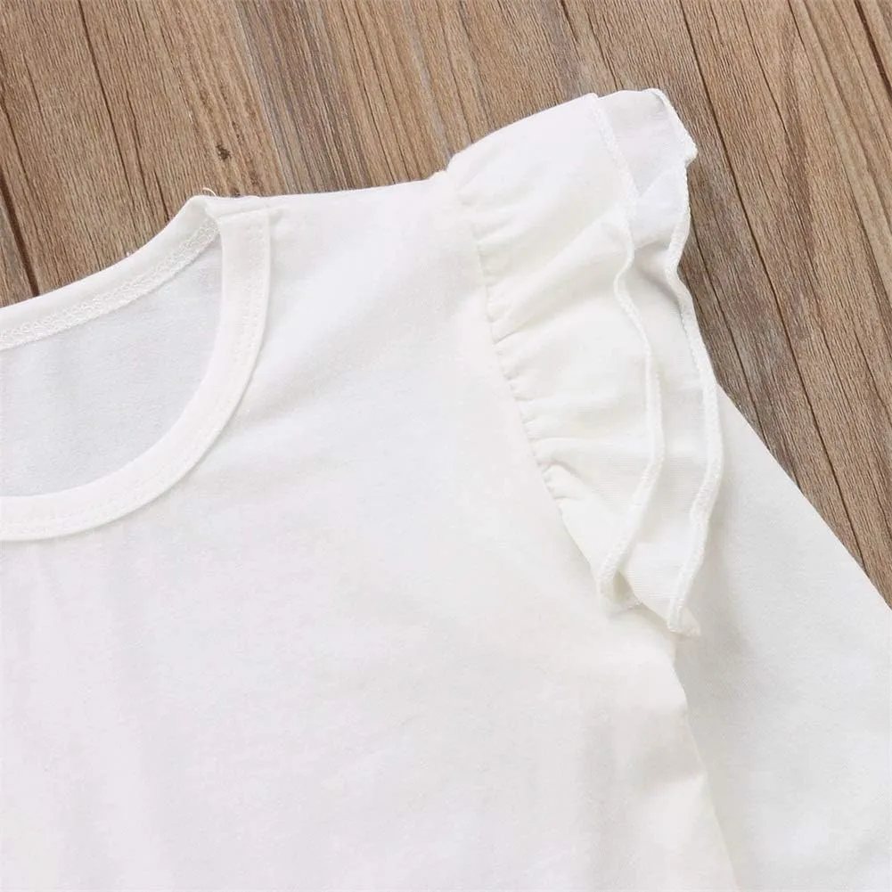 Toddler Baby Boy Girl Basic Solid Plain Organic Cotton T Shirts Tops Long Sleeve Tee Shirt Girls Clothes