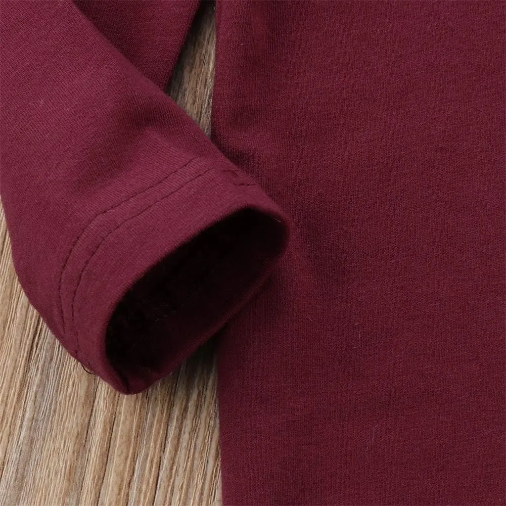 Toddler Baby Boy Girl Basic Solid Plain Organic Cotton T Shirts Tops Long Sleeve Tee Shirt Girls Clothes