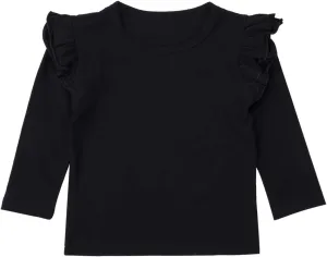 Toddler Baby Boy Girl Basic Solid Plain Organic Cotton T Shirts Tops Long Sleeve Tee Shirt Girls Clothes