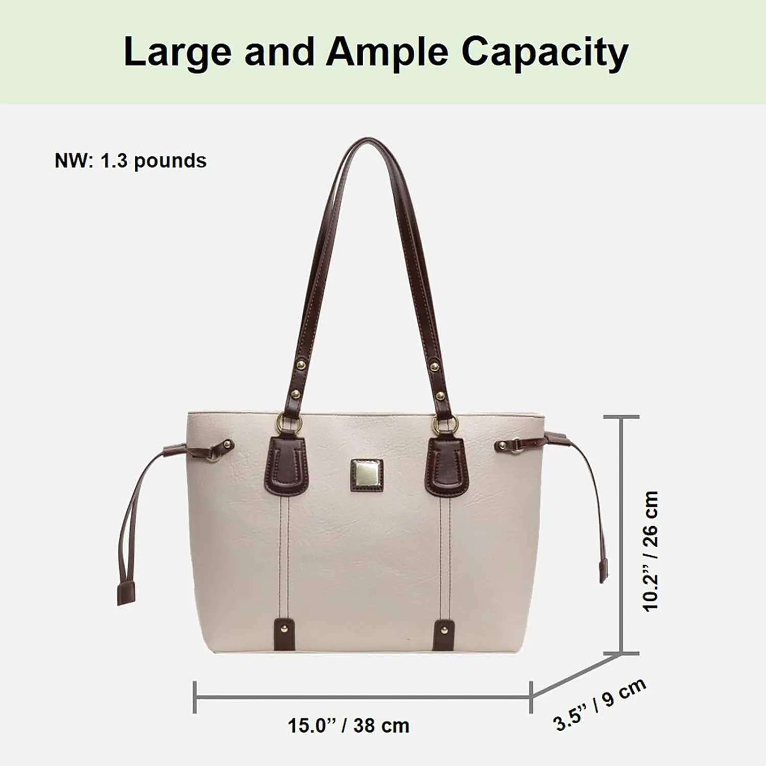 Tote Bag Zipper Shoulder Bags for Women Vegan Leather Purses and Handbags Bag Faux Leather Top Handle Satchel Bags for Women