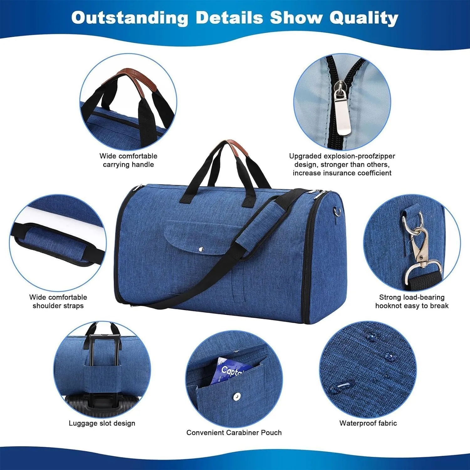 Travel Bag, Large Leather Convenient Travel Garment Duffel Bag Women's Fashion Waterproof (02,M)