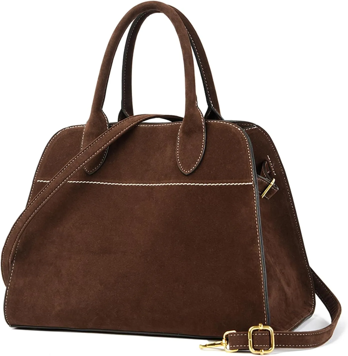 Travistar Suede Tote Bag for Women Faux Leather Suede Purse Retro Top Handle Handbag Crossbody Shoulder Bag Satchel Bag Work