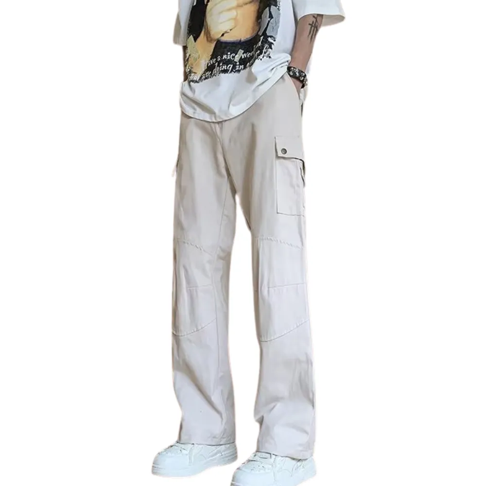 Trendy Straight White Cargo Pants