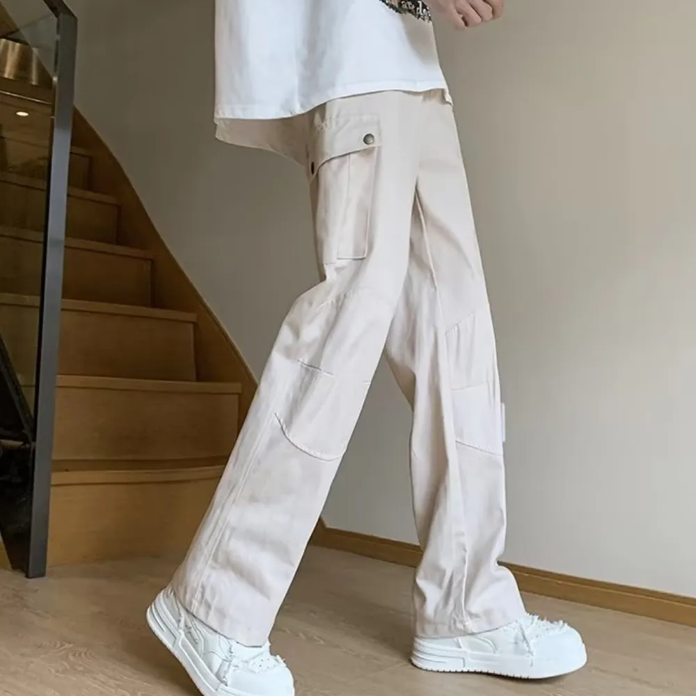 Trendy Straight White Cargo Pants