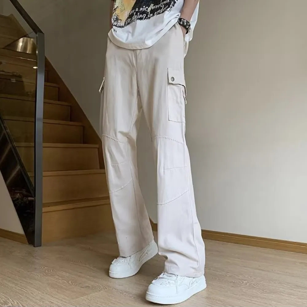 Trendy Straight White Cargo Pants
