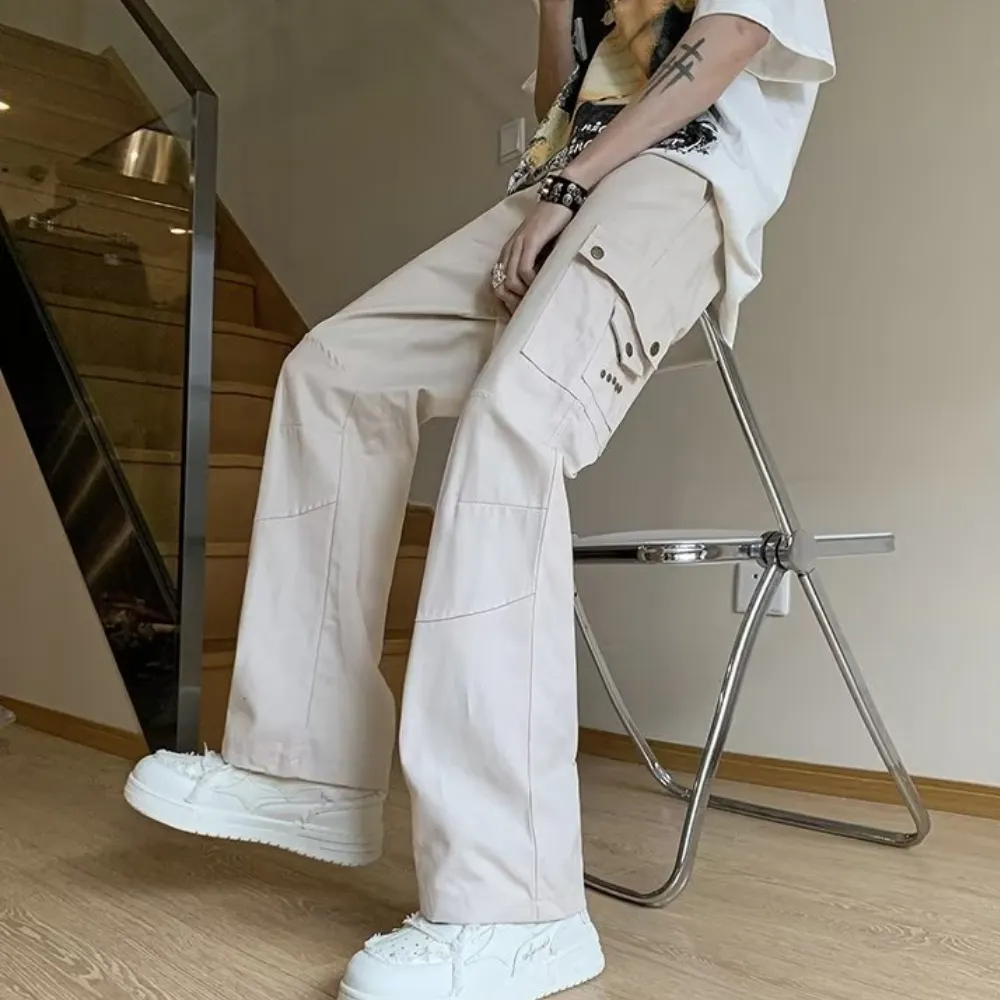 Trendy Straight White Cargo Pants