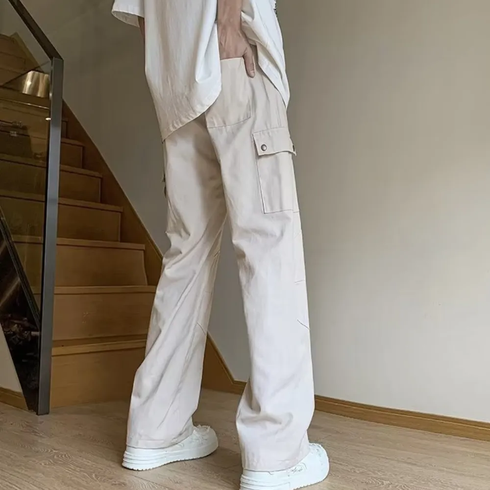 Trendy Straight White Cargo Pants