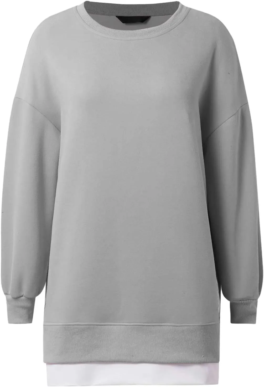 uhnmki Chic Me Womens Long Sleeve Zipper Slit Sweatshirt Casual Pullover Zipper Hoodies Womens Side Zipper Sweatshirts