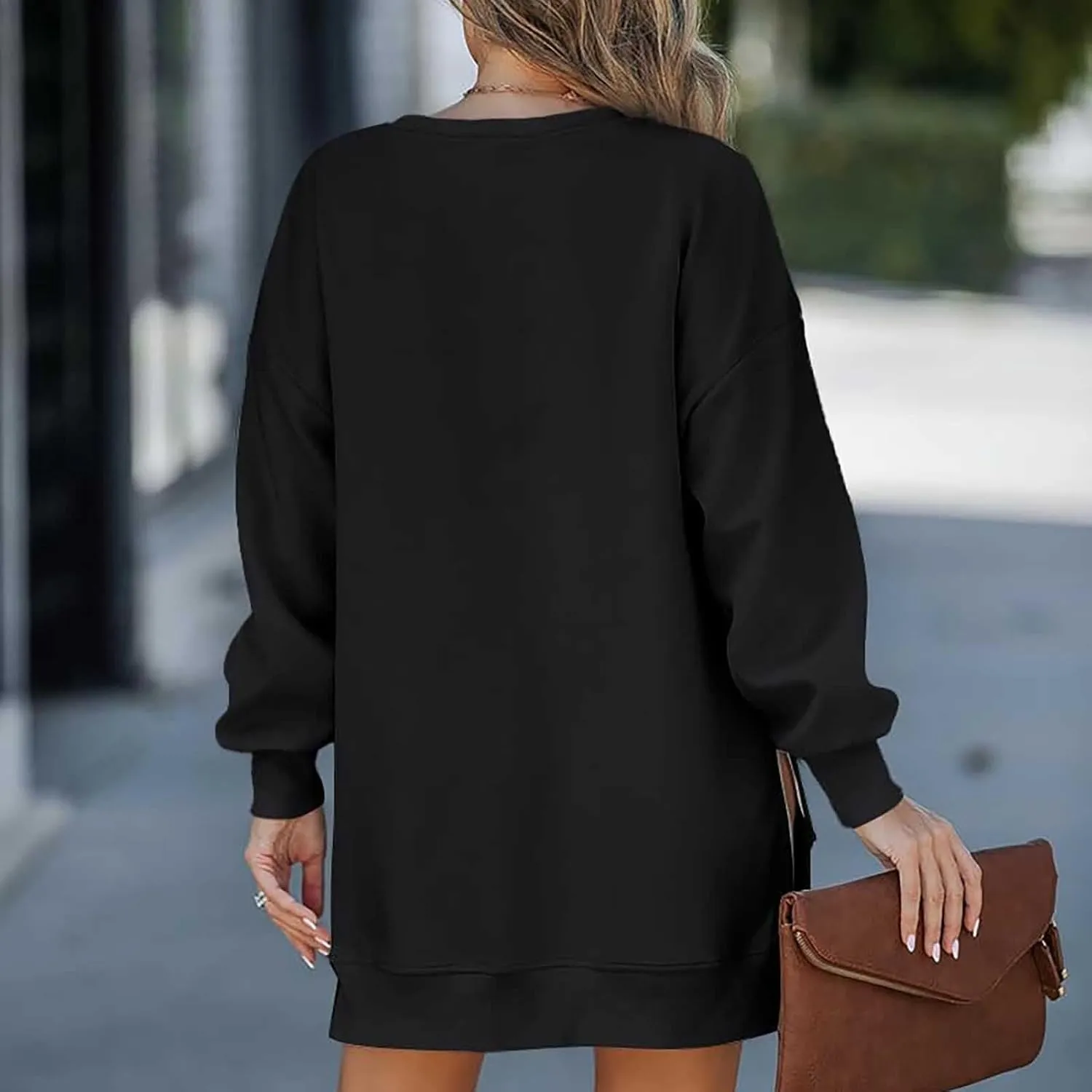 uhnmki Chic Me Womens Long Sleeve Zipper Slit Sweatshirt Casual Pullover Zipper Hoodies Womens Side Zipper Sweatshirts