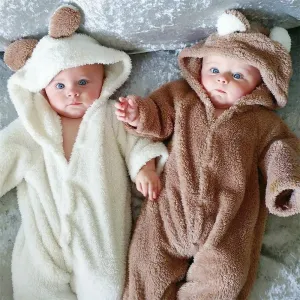 Unisex Bear Cute Long Sleeve Rompers