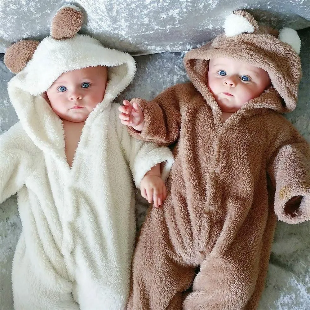 Unisex Bear Cute Long Sleeve Rompers