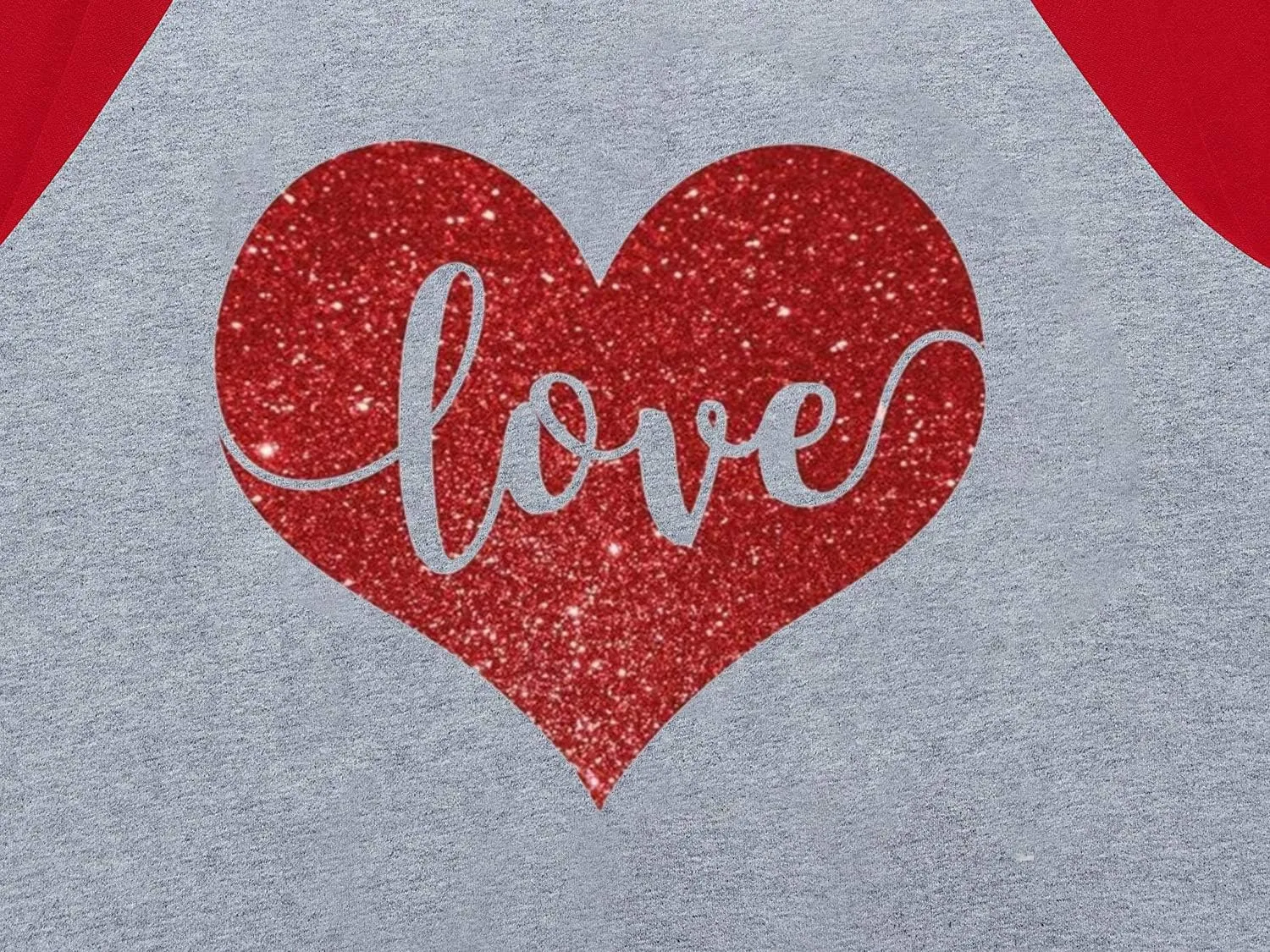Valentines Day Shirts Women Cute Glitter Heart Shirt Casual Valentines Shirts for Women Long Sleeve Graphic Tees Tops