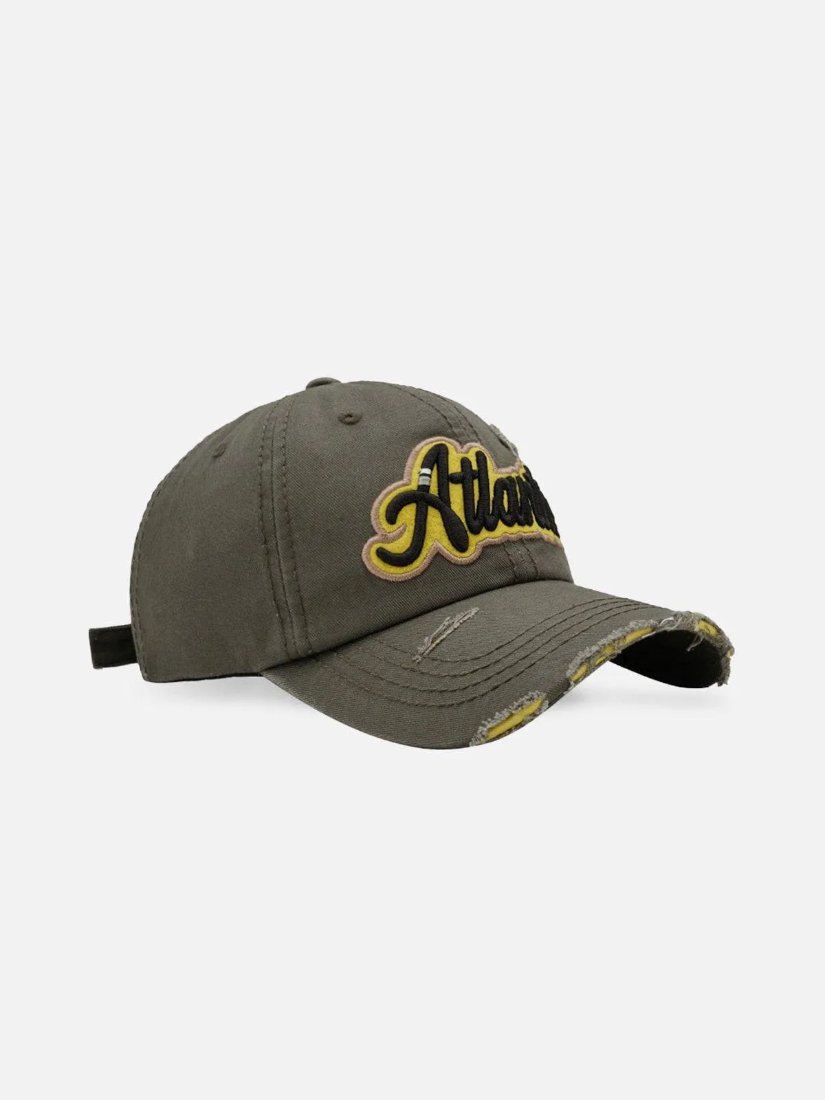 Vintage Distressed Embroidery Letter Cap