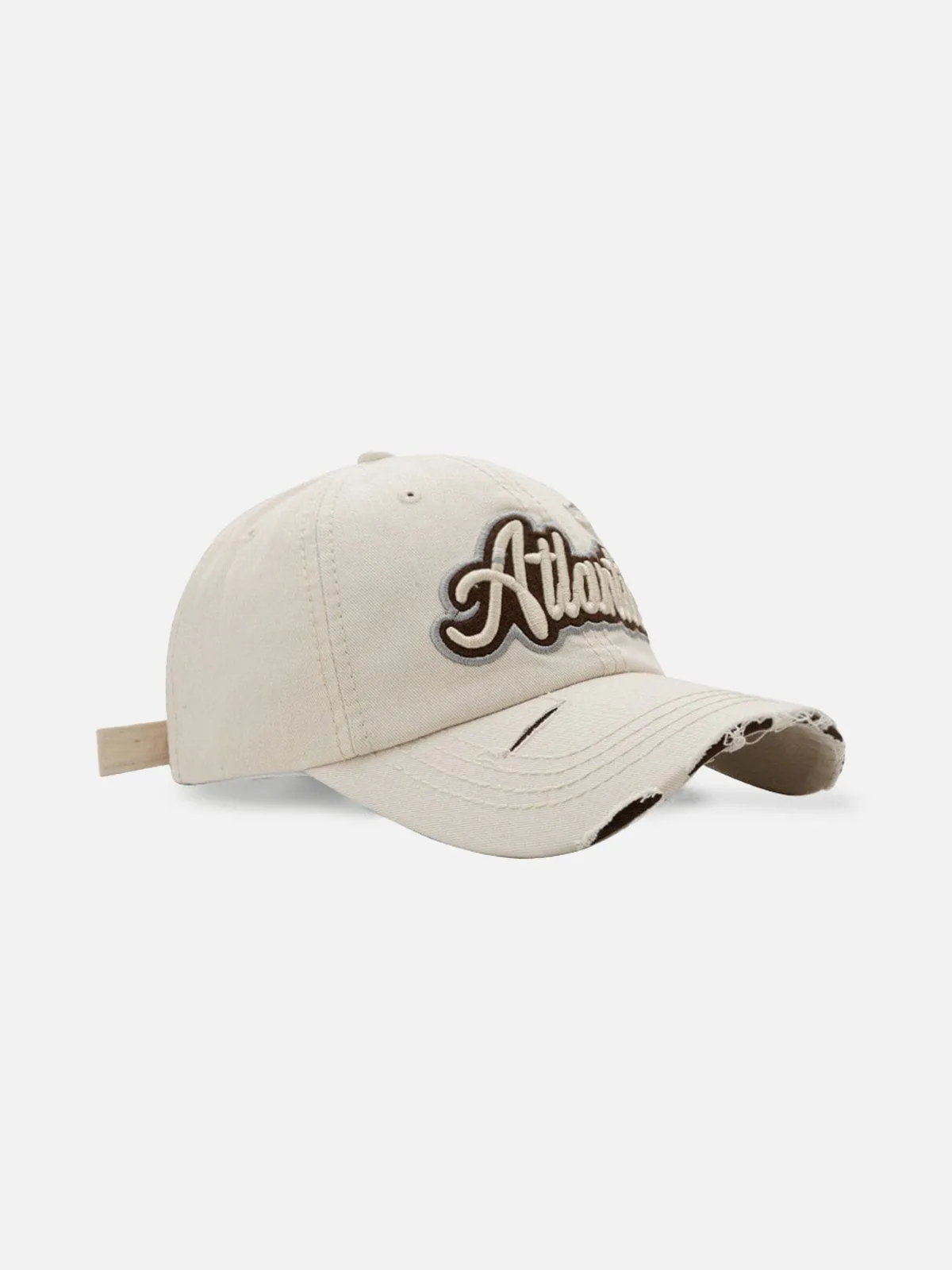 Vintage Distressed Embroidery Letter Cap