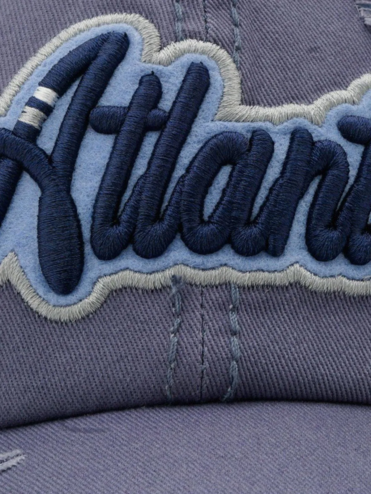 Vintage Distressed Embroidery Letter Cap
