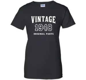 Vintage Original Parts 1948 Distressed Birthday Gift T-shirt