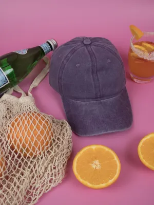 Vintage Washed Cap - 100% Cotton - Byron Bay - Purple