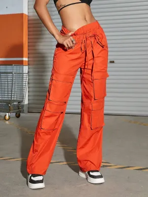 Waist Flap Pocket Cargo Pants