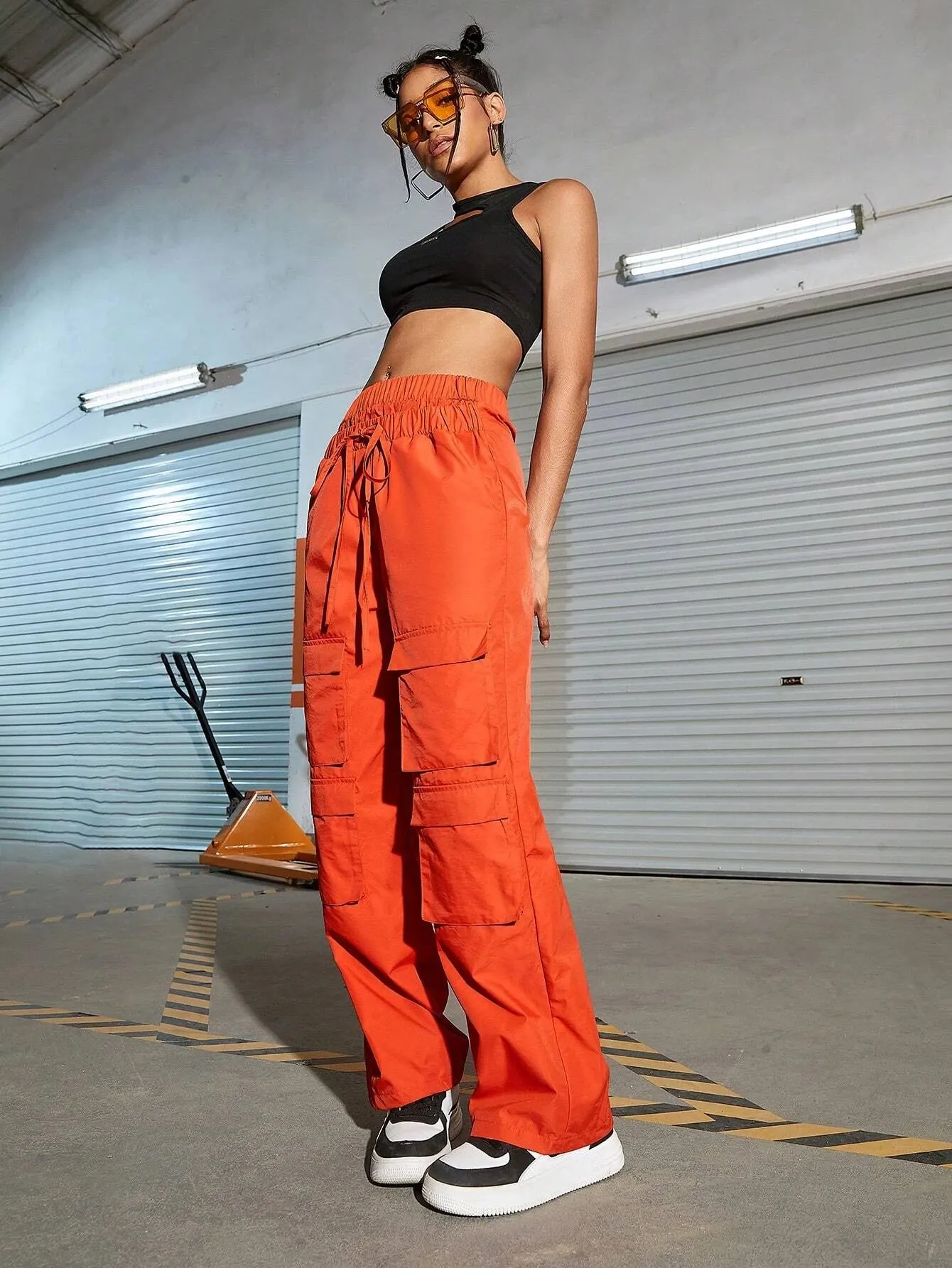 Waist Flap Pocket Cargo Pants