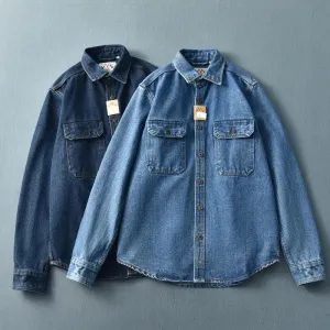 Washed Blue Retro Denim Jacket