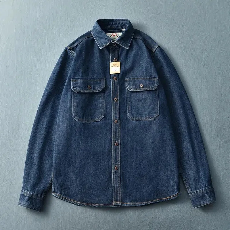Washed Blue Retro Denim Jacket