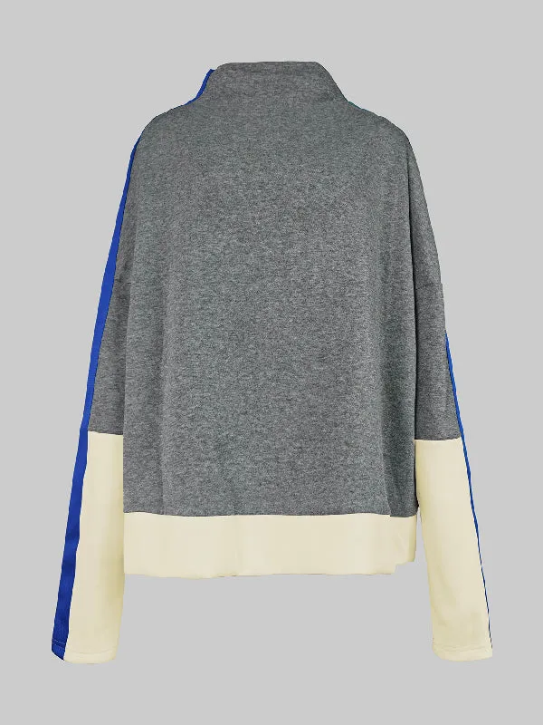 Wenkouban-Black Friday Christmas Thanksgiving Long Sleeves Contrast Color Split-Joint High Neck Hoodies&Sweatshirt Sweatshirt Tops Tops