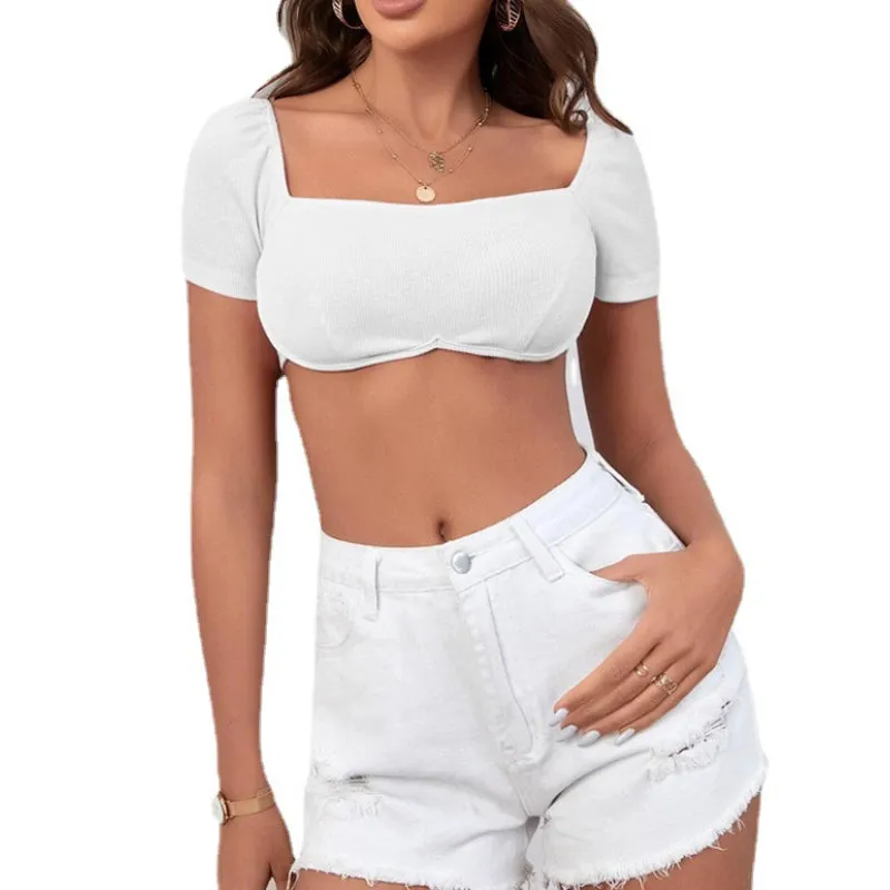 Women Fitted Crop Top T-Shirt CTCB1910