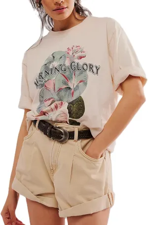 Women Girls Cute Vintage Oversized Floral Graphic Tees Y2K Chic Baggy T Shirts Teen Preppy Coastal Summer Tops