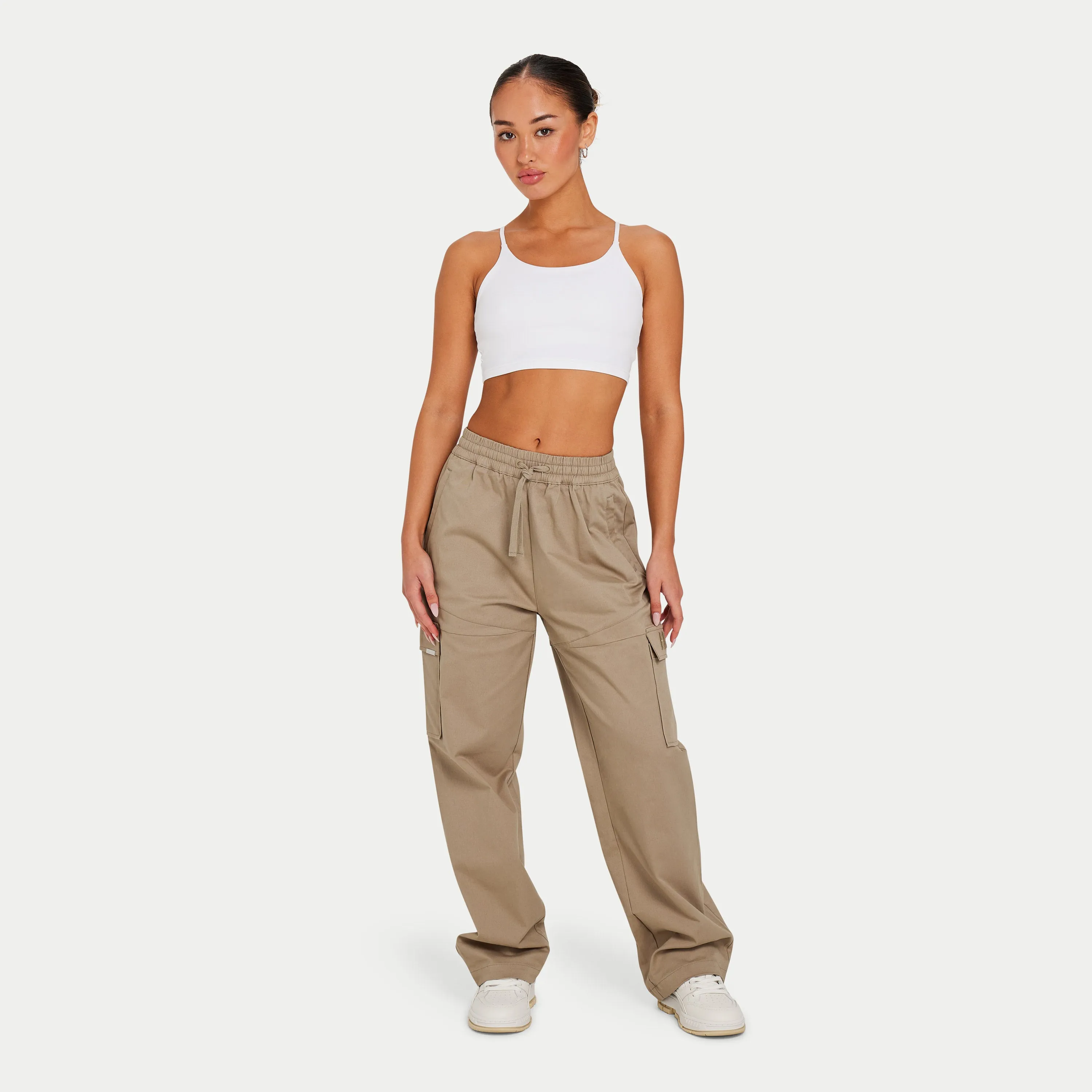 Womens Essential Crop Top - White