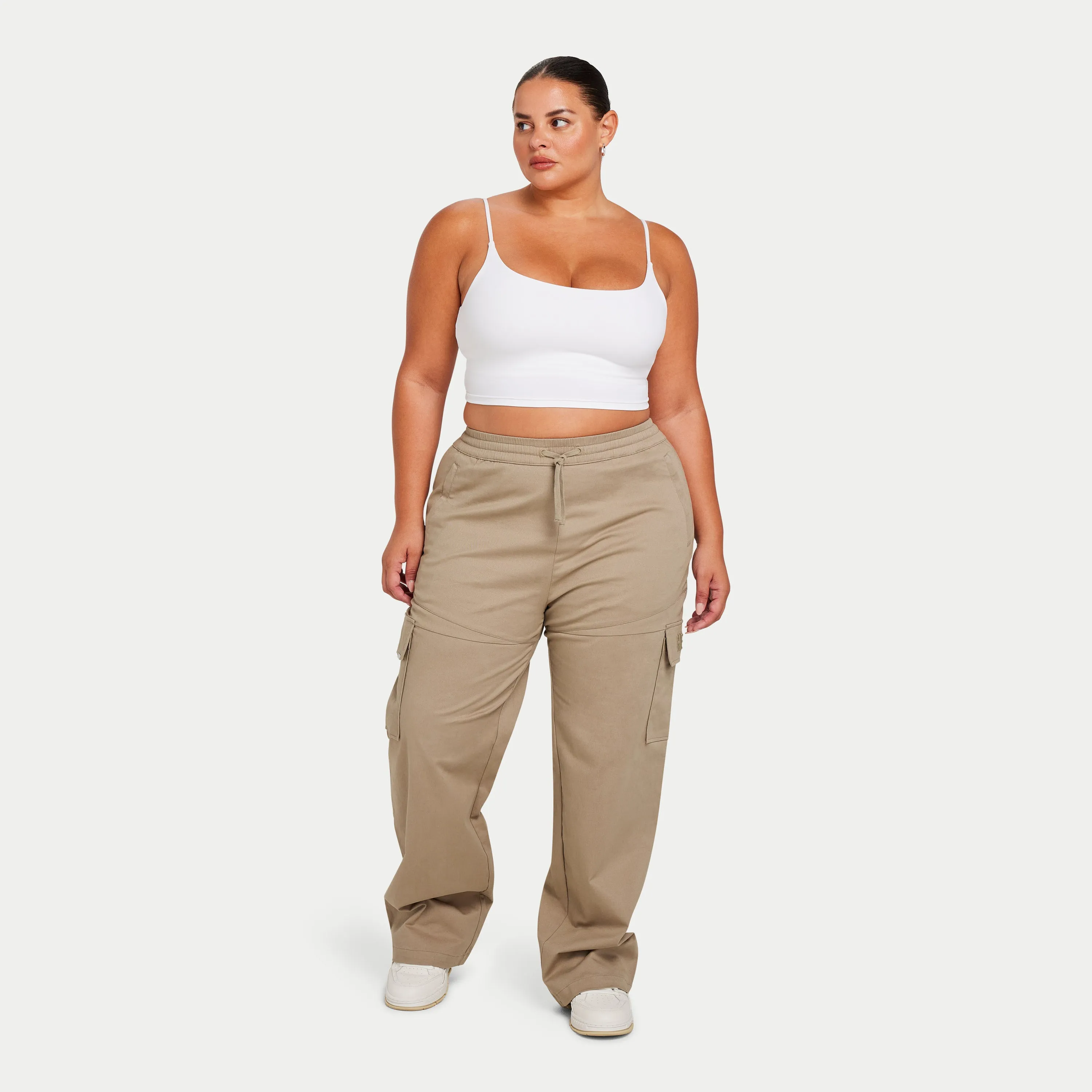 Womens Essential Crop Top - White