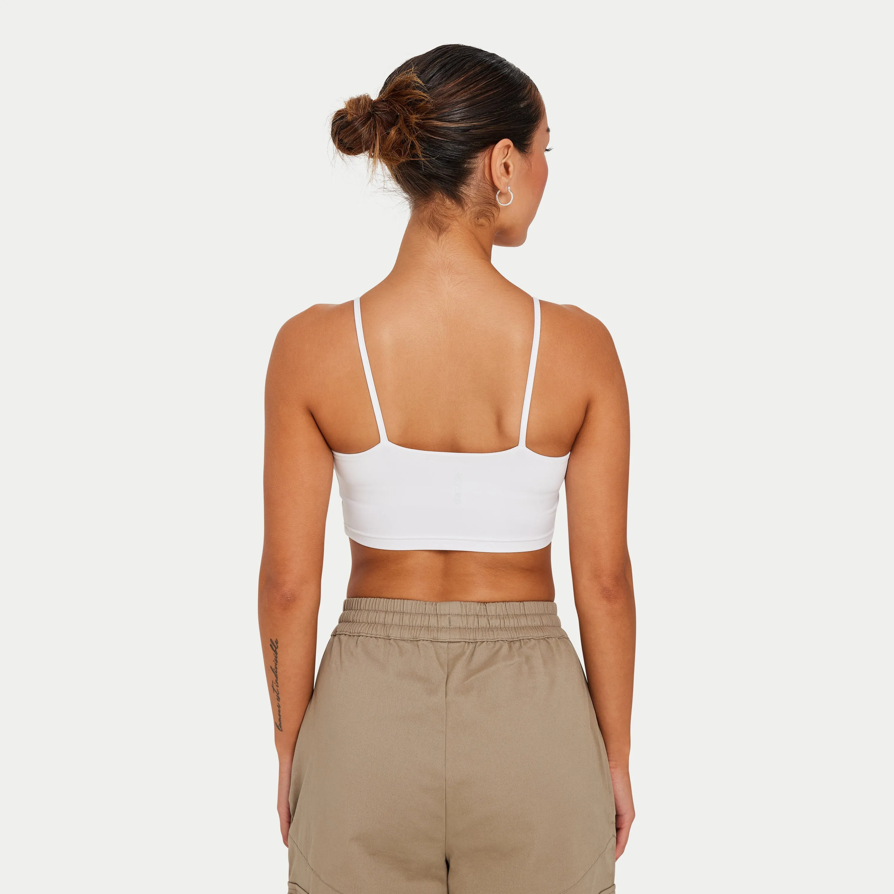 Womens Essential Crop Top - White