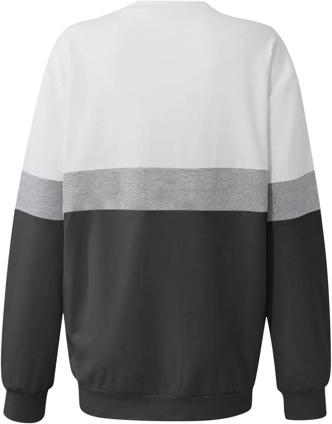 Women's Oversized Color Pullover Sweatshirts,2024 Winter Crew Neck Long Sleeve Tunic,Cute Trendy Comfy Clothes