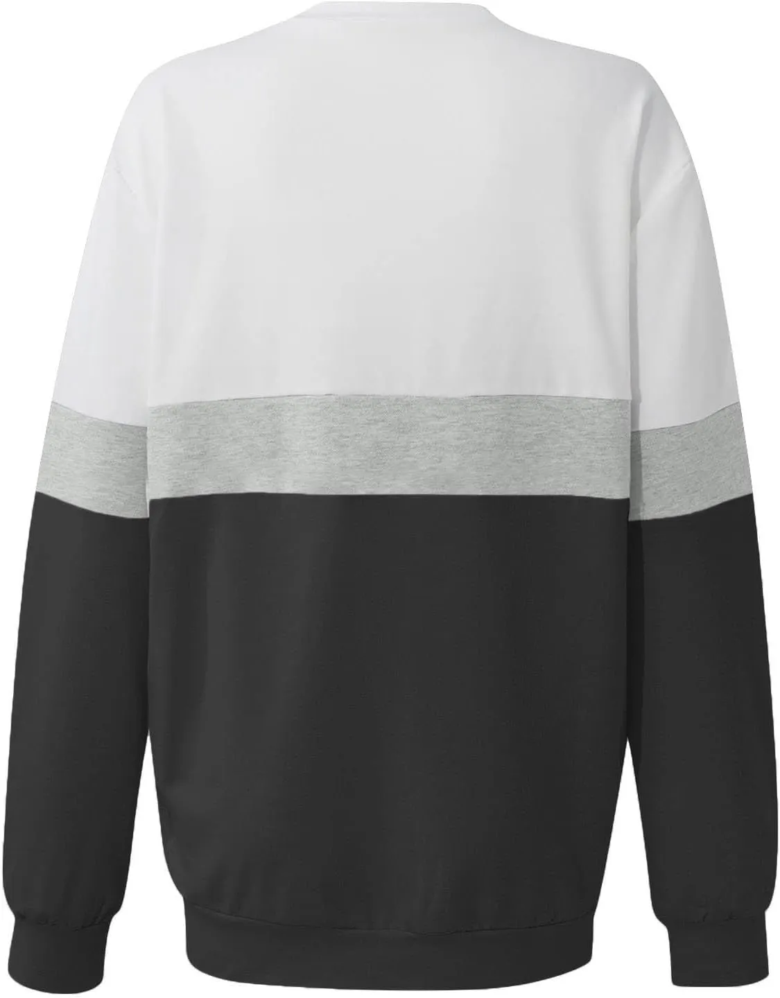 Women's Oversized Color Pullover Sweatshirts,2024 Winter Crew Neck Long Sleeve Tunic,Cute Trendy Comfy Clothes