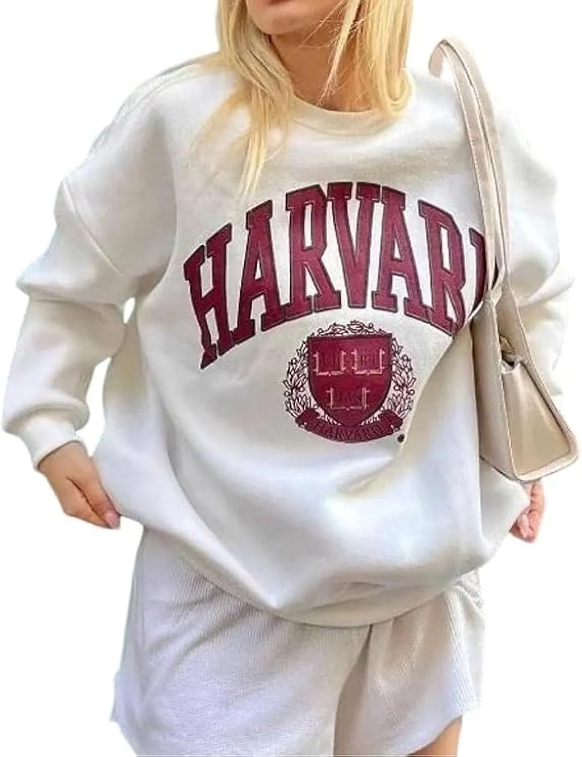 Women's Oversized Graphic Crewneck Sweatshirt Comfy Casual Basic Sweatshirts Pullover Tops