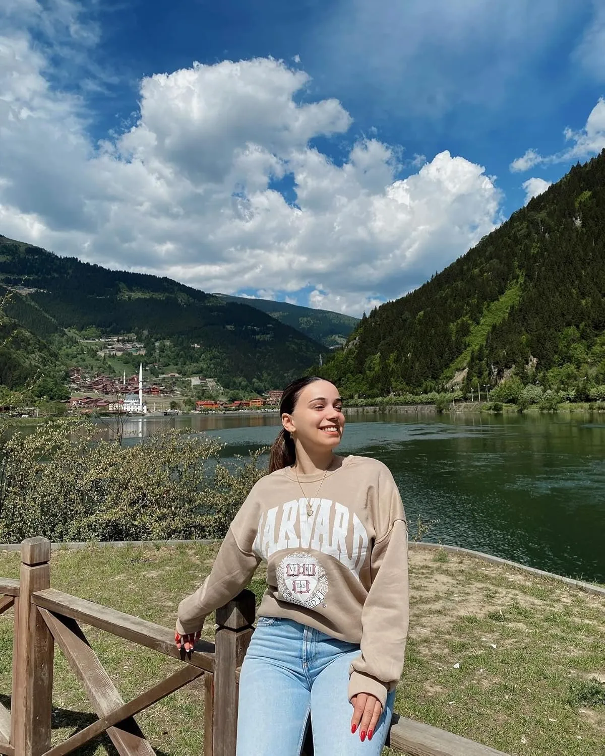 Women's Oversized Graphic Crewneck Sweatshirt Comfy Casual Basic Sweatshirts Pullover Tops