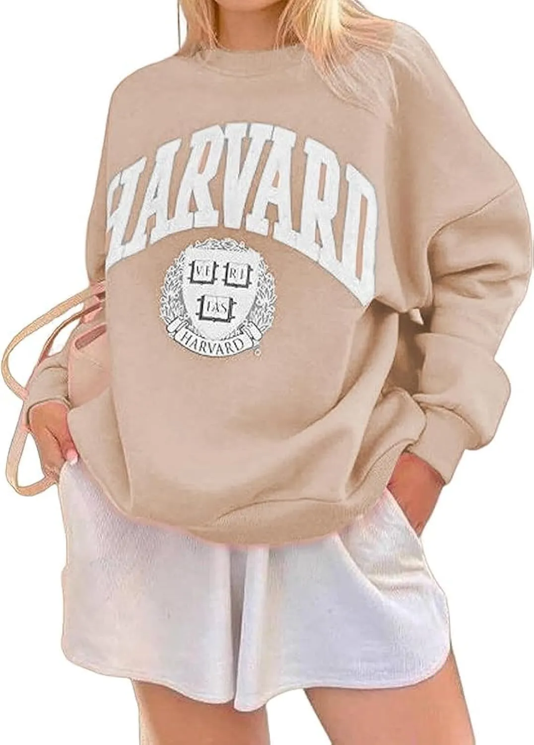 Women's Oversized Graphic Crewneck Sweatshirt Comfy Casual Basic Sweatshirts Pullover Tops