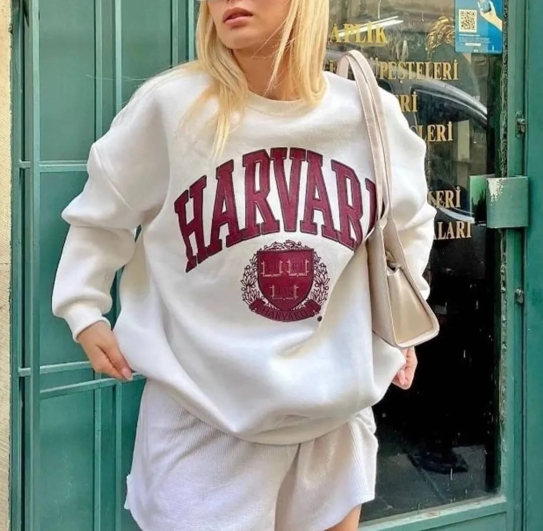 Women's Oversized Graphic Crewneck Sweatshirt Comfy Casual Basic Sweatshirts Pullover Tops