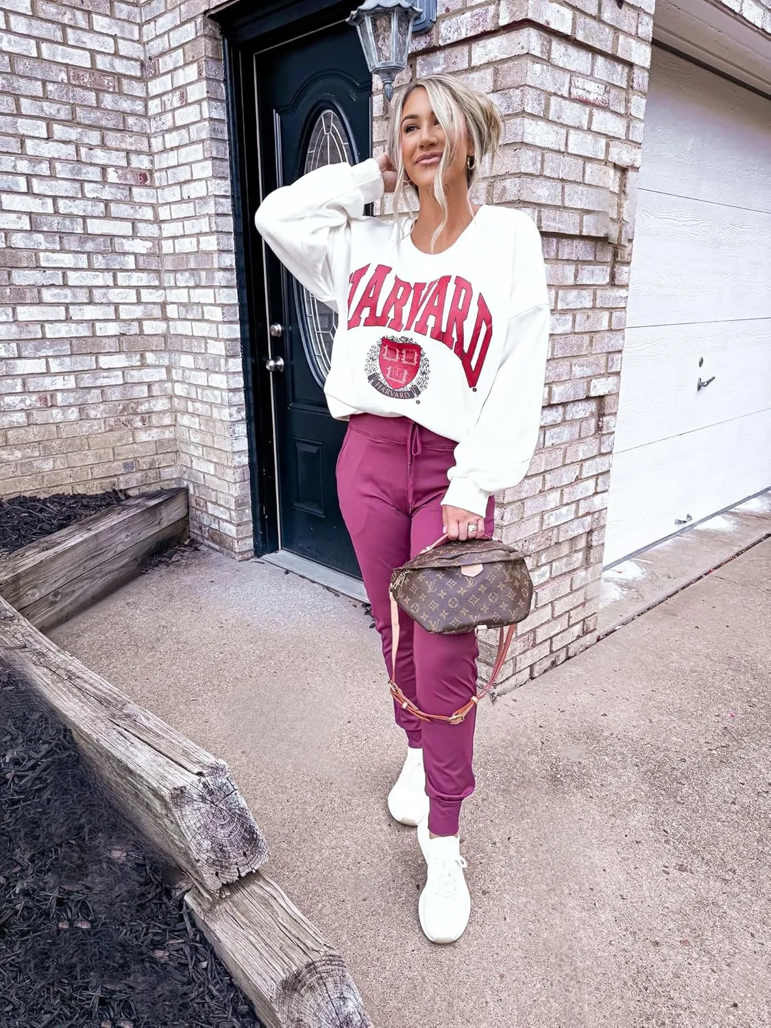 Women's Oversized Graphic Crewneck Sweatshirt Comfy Casual Basic Sweatshirts Pullover Tops
