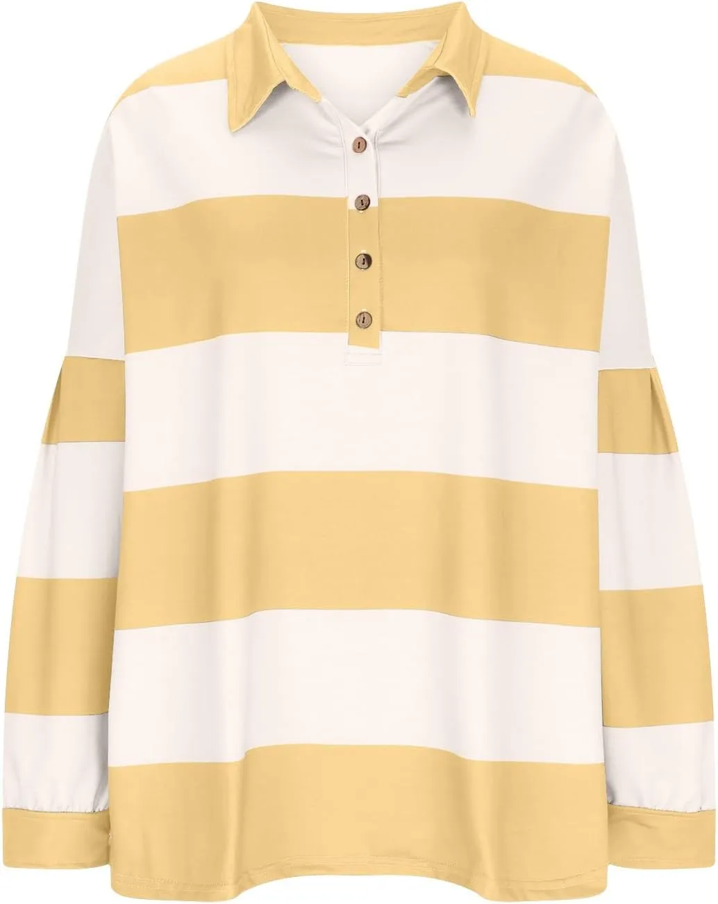 Women's Oversized Sweatshirt Button Striped Graphic Print Pullover Tops Casual Comfy Fashion Sweatshirts