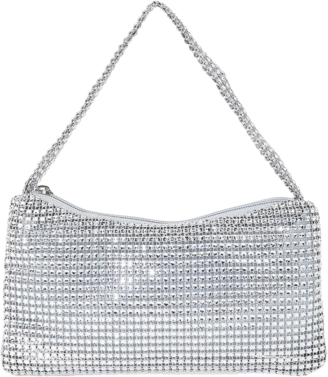 Women's Rhinestone Sparkly Evening Clutch Purse Bags Underarm Handbags Wallets