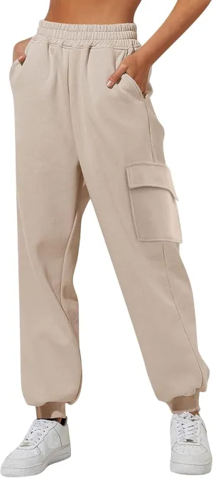 Women's Thin High Waisted Loose Sweatpants Comfortable High Waisted Pants with Pockets Casual Sweatpants Yoga Pants 4XL