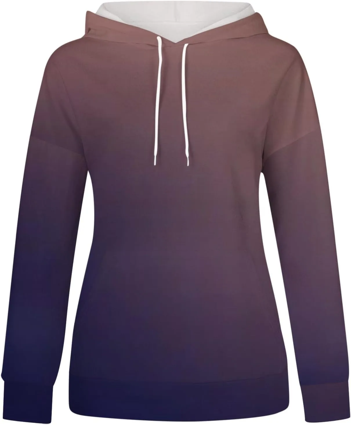 Women's Tie Dye Color Block Hoodies Long Sleeve Drawstring Preppy Pullover Oversized Comfy Casual 2024 Fall Clothes